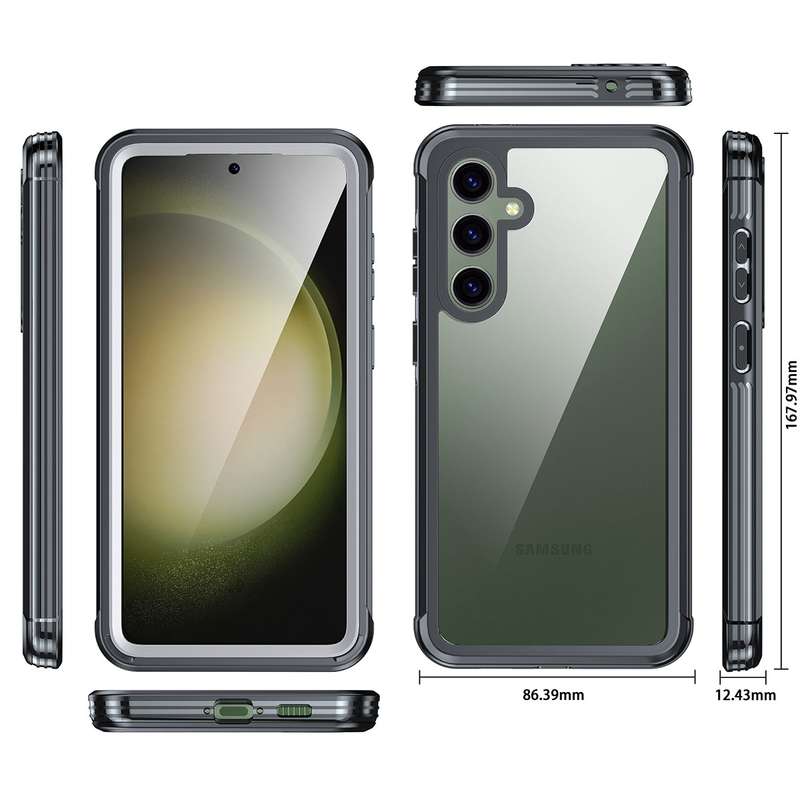 For Samsung Galaxy S23 FE 5G Life Waterproof Rugged Phone Case(Black)