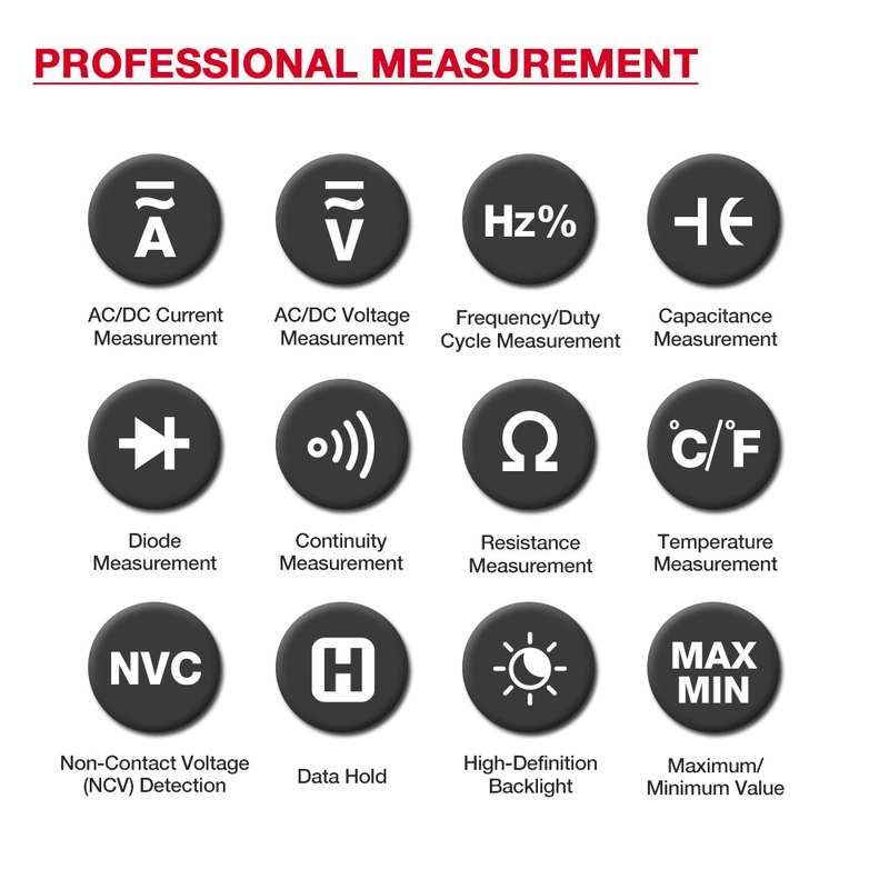 HABOTEST HT207D Multifunctional Digital Clamp Multimeter