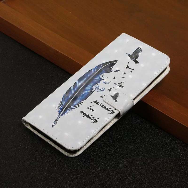 For Xiaomi Redmi Note 12 Global Oil Embossed 3D Drawing Leather Phone Case(Blue Feather)