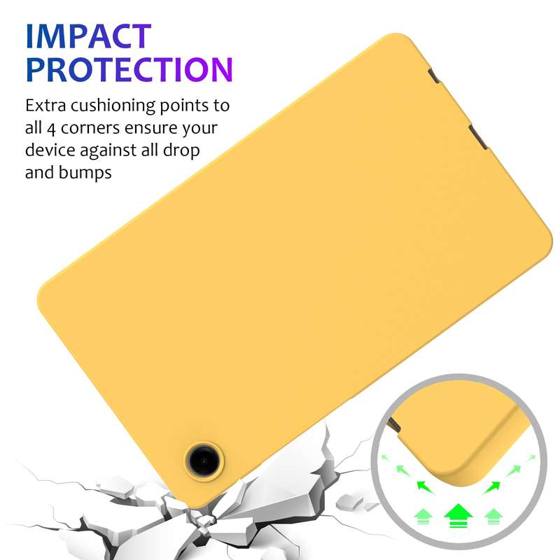 For Samsung Galaxy Tab A9 Pure Color Liquid Silicone Shockproof Tablet Case(Black)