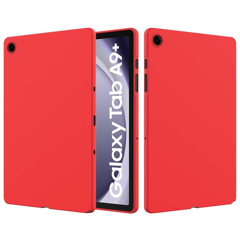 For Samsung Galaxy Tab A9+ Pure Color Liquid Silicone Shockproof Tablet Case(Black)