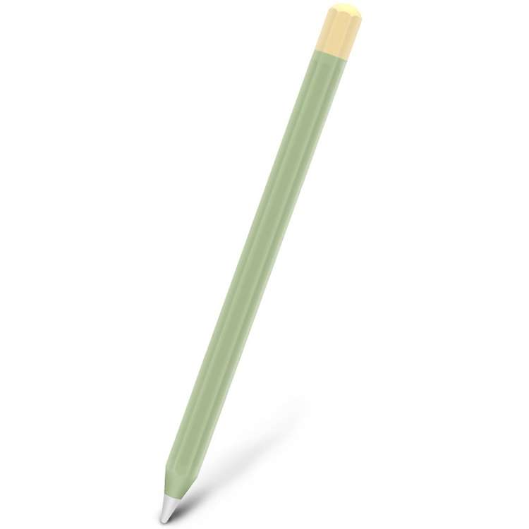 For Apple Pencil 2 Stylus Touch Pen Split Contrast Color Silicone Protective Case(Lemon Avocado)