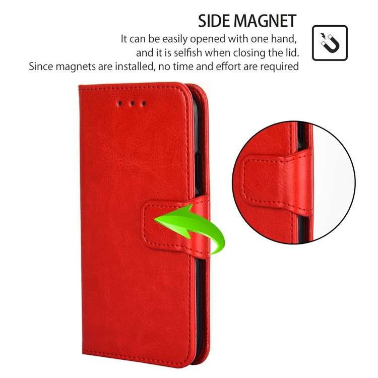 For Realme GT5 Pro 5G Crystal Texture Leather Phone Case(Red)
