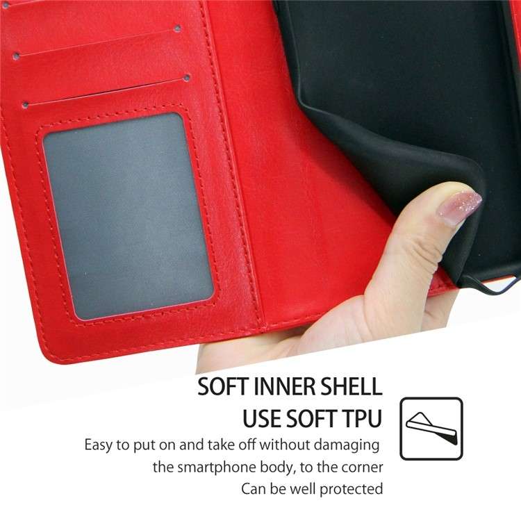 For Realme GT5 Pro 5G Crystal Texture Leather Phone Case(Red)