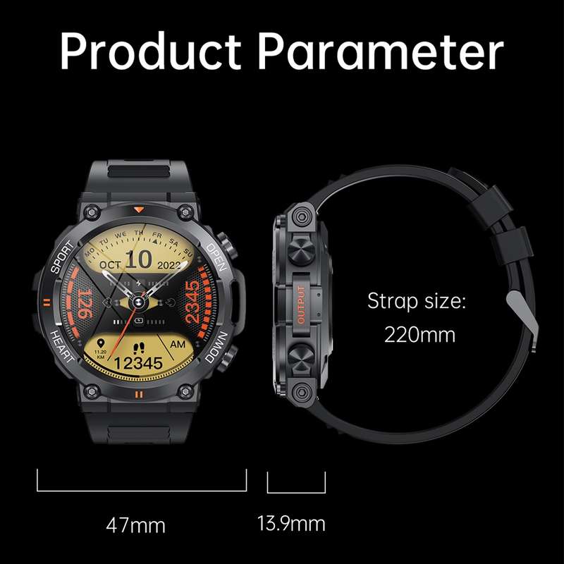 K56 Pro 1.39 inch Smart Steel Strap Wristband Support Heart Rate Monitoring / Blood Pressure Mo