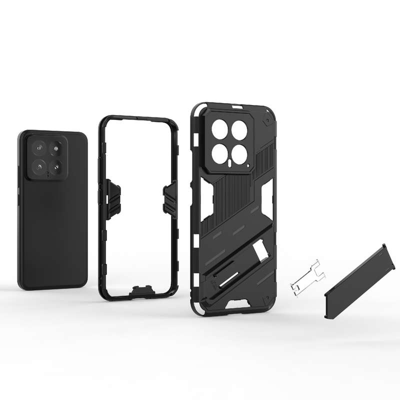 For Xiaomi 14 5G Punk Armor 2 in 1 PC + TPU Phone Case with Holder(Blue)