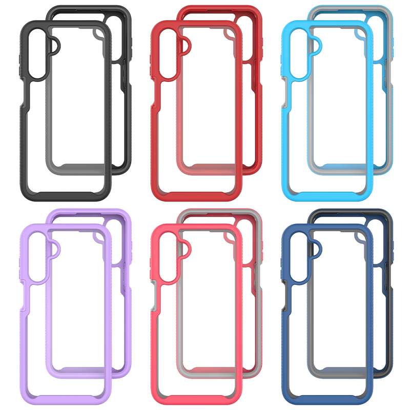 For Samsung Galaxy A15 5G Starry Sky Solid Color Shockproof TPU Clear PC Phone Case(Black)