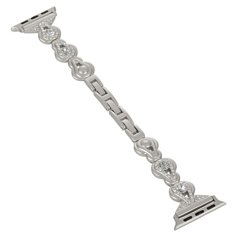 For Apple Watch Series 7 41mm Gourd Diamond Metal Watch Band(Starlight Color)