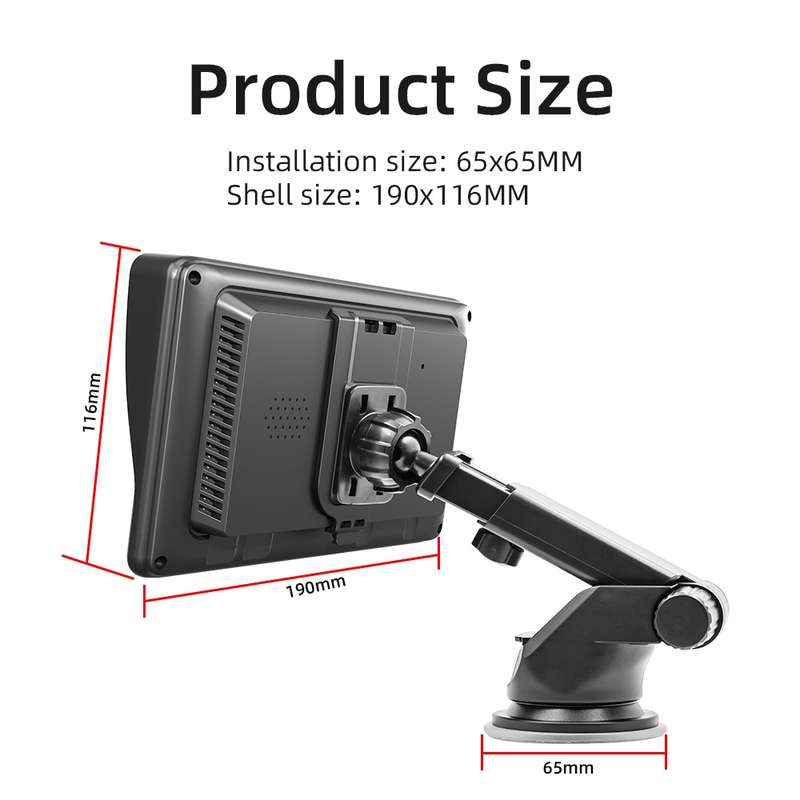 B5310 7 inch Portable Car MP5 Player Support CarPlay / Android Auto(Black)