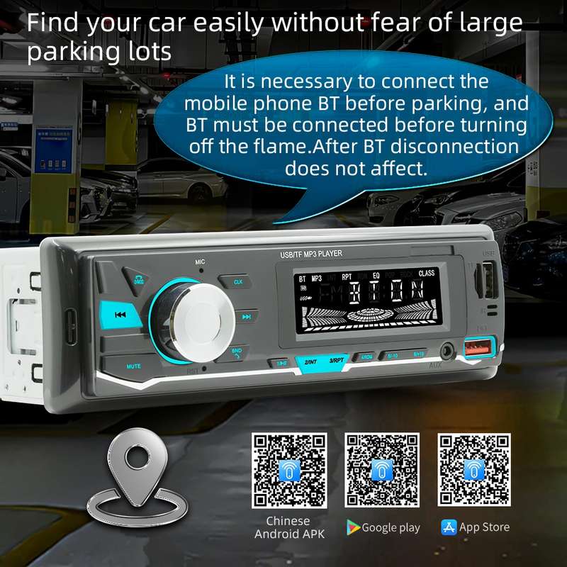 D3162 Car Colorful Lights MP3 Player Supports Voice Assistant / FM(Black)
