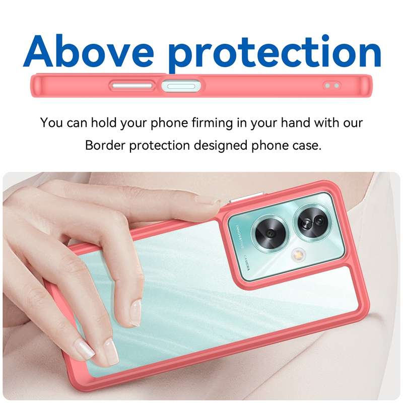 For OPPO A79 5G Colorful Series Acrylic Hybrid TPU Phone Case(Black)