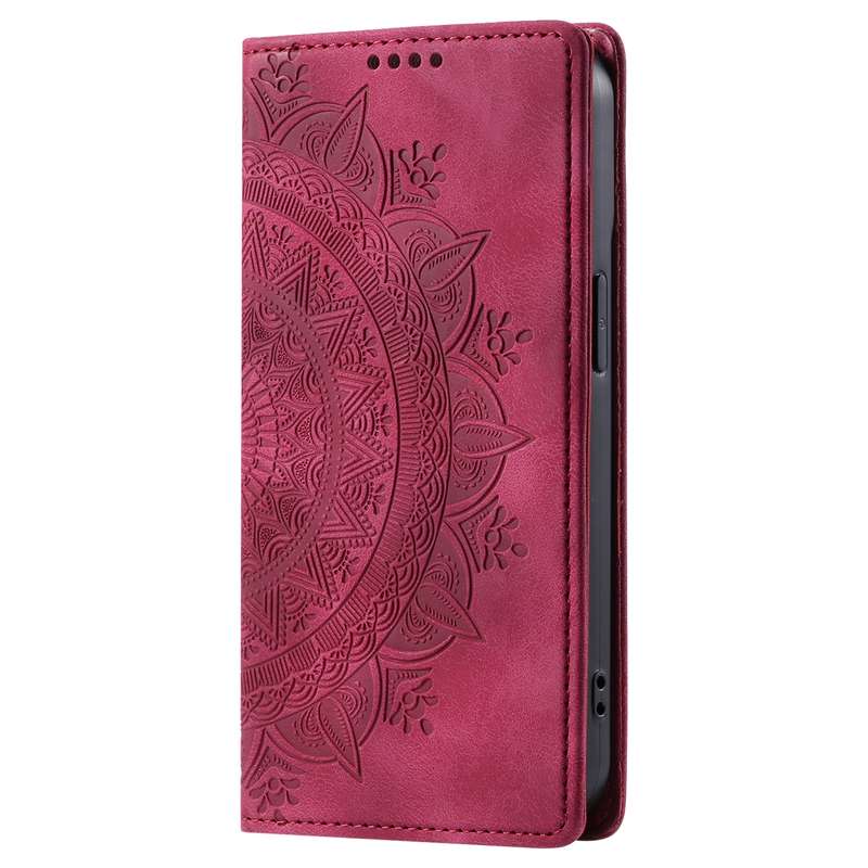For Xiaomi 14 Pro Totem Embossed Magnetic Leather Phone Case(Red)