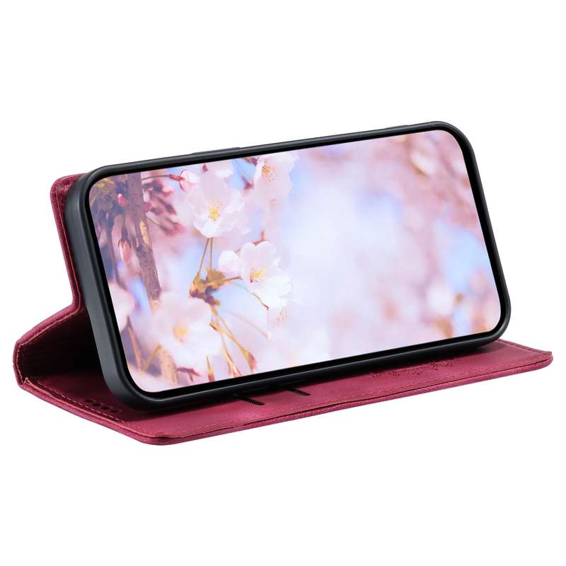For Xiaomi 14 Pro Totem Embossed Magnetic Leather Phone Case(Red)