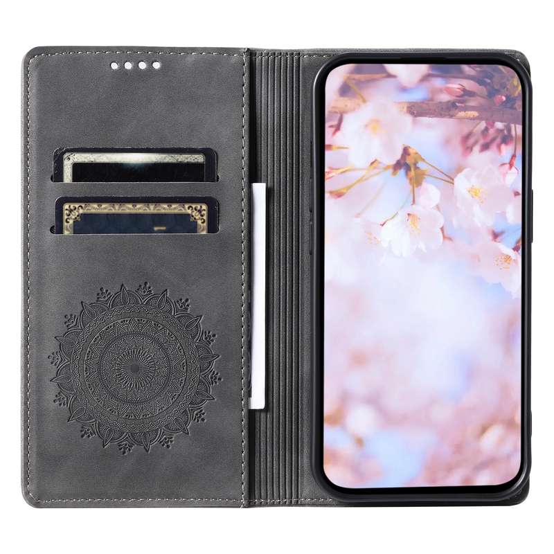 For Xiaomi Redmi Note 10 Pro 4G Global Totem Embossed Magnetic Leather Phone Case(Grey)