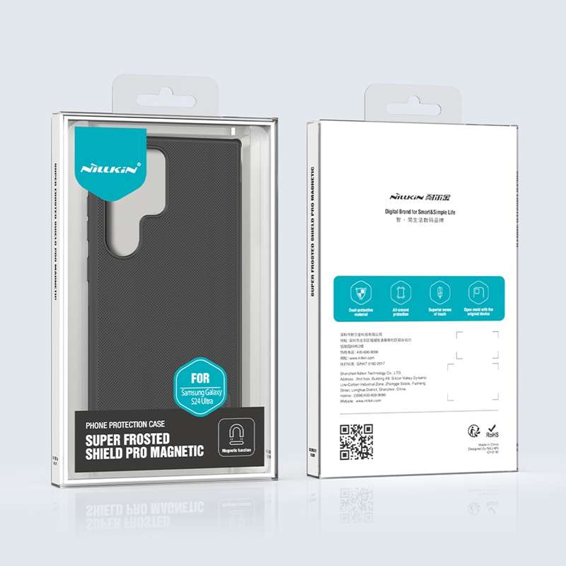 For Samsung Galaxy S24 Ultra 5G NILLKIN Frosted Shield Pro Magnetic Magsafe Phone Case(Black)