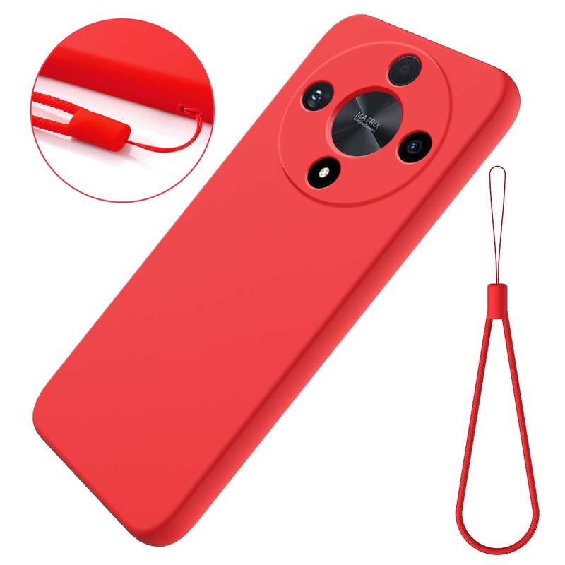 For Honor X9b Solid Color Liquid Silicone Dropproof Full Coverage Protective Case(Green)