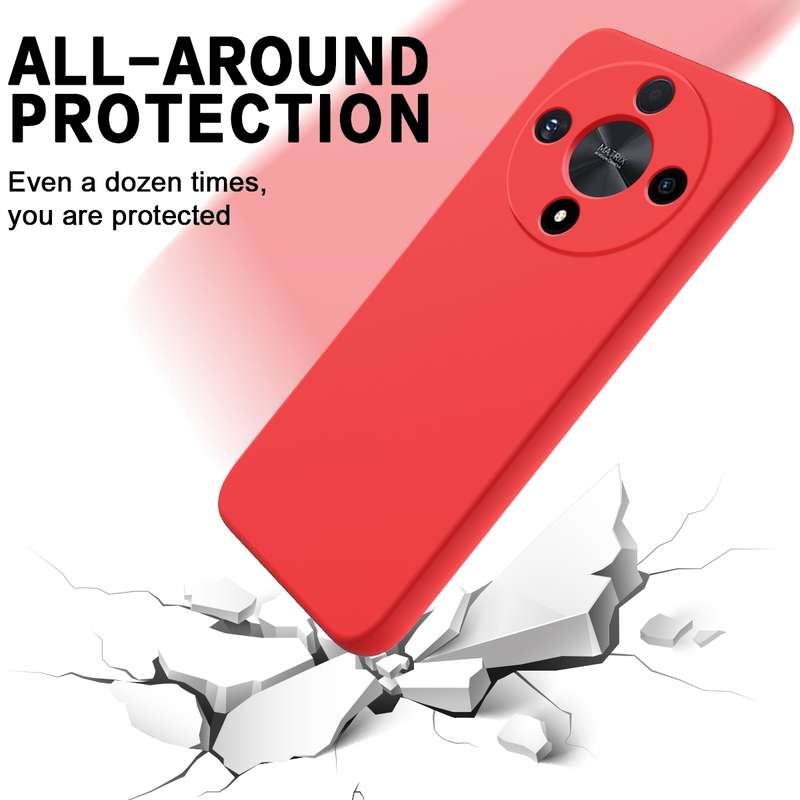 For Honor X9b Solid Color Liquid Silicone Dropproof Full Coverage Protective Case(Green)
