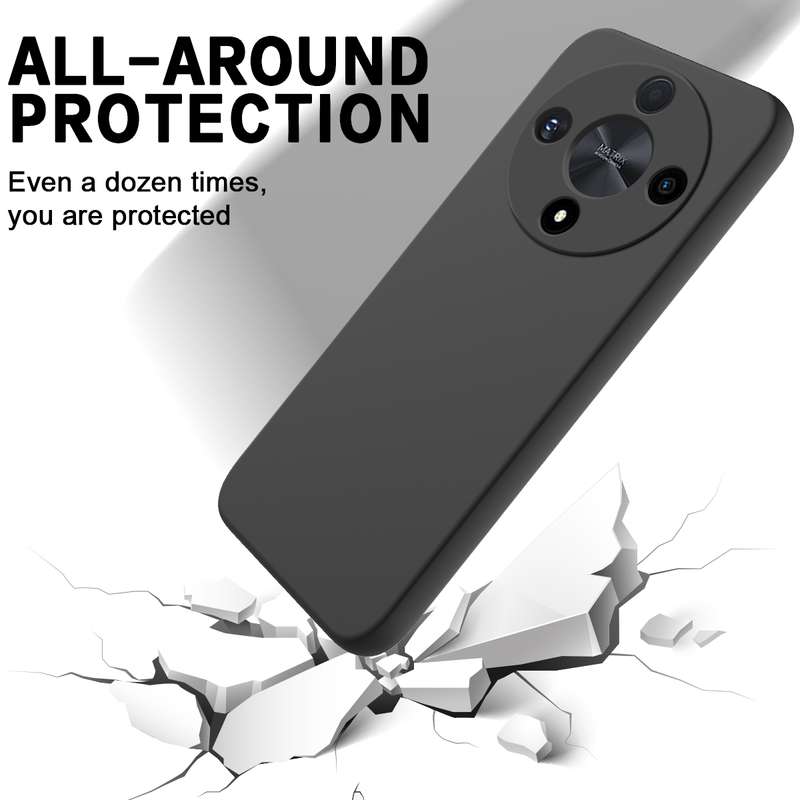 For Honor X9b Solid Color Liquid Silicone Dropproof Full Coverage Protective Case(Green)