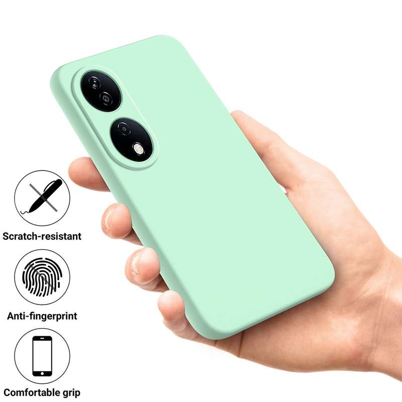 For Honor X9b Solid Color Liquid Silicone Dropproof Full Coverage Protective Case(Green)