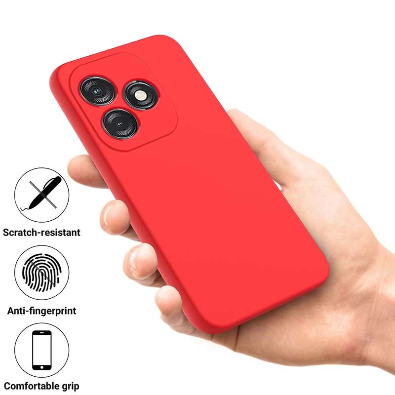 For Tecno Spark 20 Solid Color Liquid Silicone Dropproof Full Coverage Protective Case(Yellow)