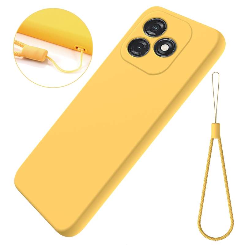 For Tecno Spark 20 Solid Color Liquid Silicone Dropproof Full Coverage Protective Case(Yellow)