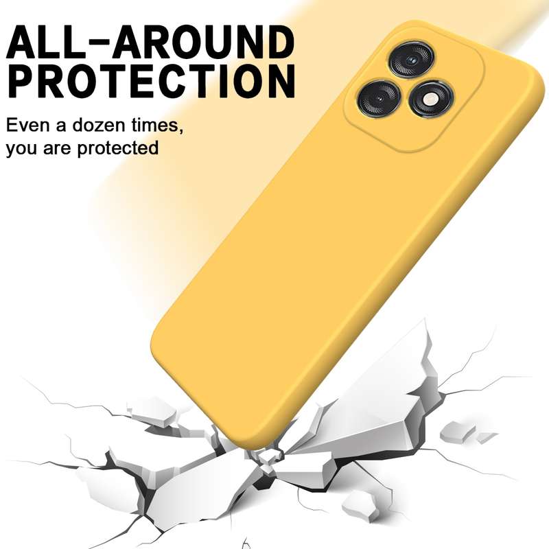 For Tecno Spark 20 Solid Color Liquid Silicone Dropproof Full Coverage Protective Case(Yellow)