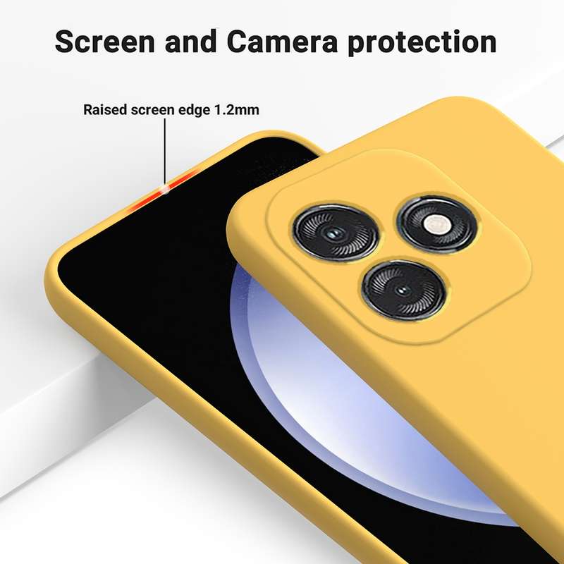 For Tecno Spark 20 Solid Color Liquid Silicone Dropproof Full Coverage Protective Case(Yellow)