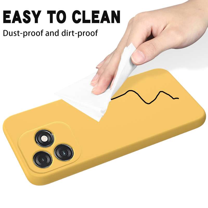 For Tecno Spark 20 Solid Color Liquid Silicone Dropproof Full Coverage Protective Case(Yellow)