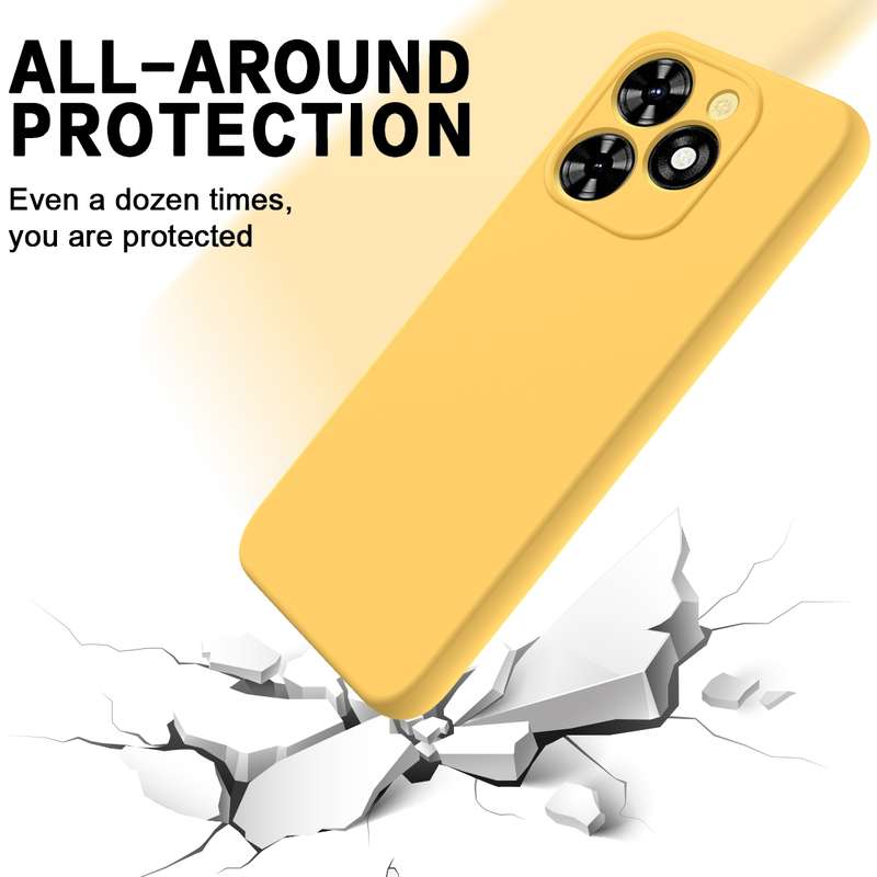 For Tecno Spark 20 Pro Solid Color Liquid Silicone Dropproof Full Coverage Protective Case(Black)