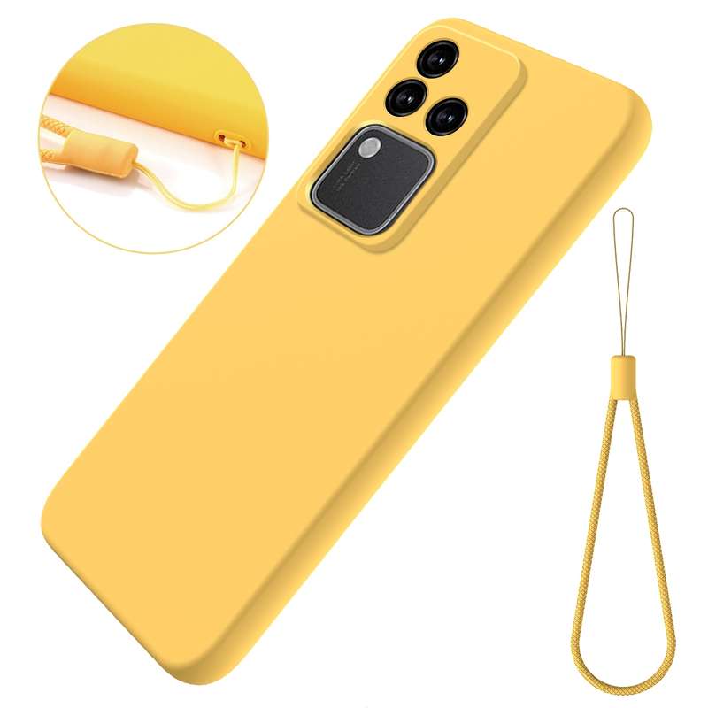 For vivo S18 / S18 Pro / V30 / V30 Pro Solid Color Liquid Silicone Dropproof Full Coverage Phone Cas