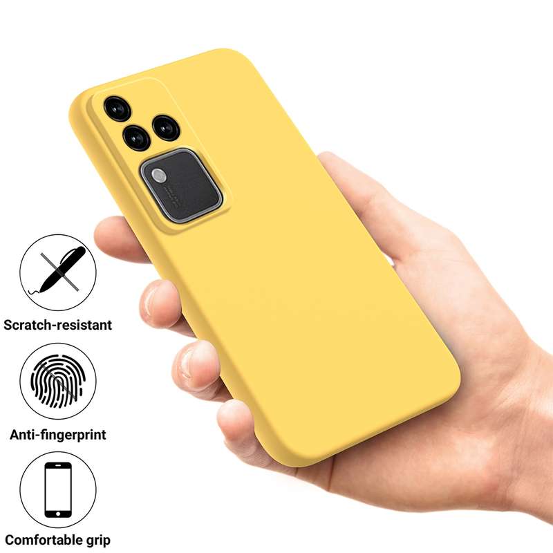 For vivo S18 / S18 Pro / V30 / V30 Pro Solid Color Liquid Silicone Dropproof Full Coverage Phone Cas