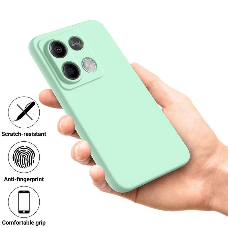 For Xiaomi Redmi Note 13 5G Global Solid Color Liquid Silicone Dropproof Full Coverage Phone Ca