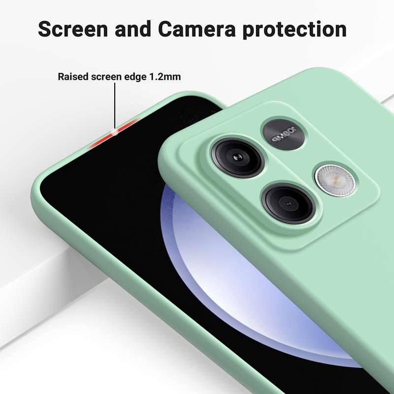 For Xiaomi Redmi Note 13 5G Global Solid Color Liquid Silicone Dropproof Full Coverage Phone Ca