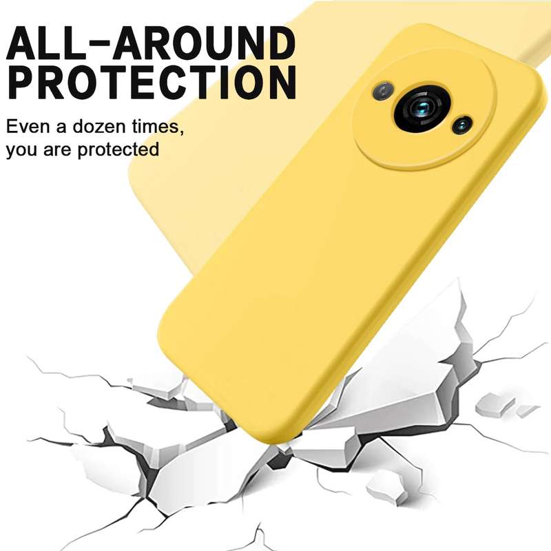 For Xiaomi Redmi A3 / Poco C61 Solid Color Liquid Silicone Dropproof Full Coverage Phone Case(Y