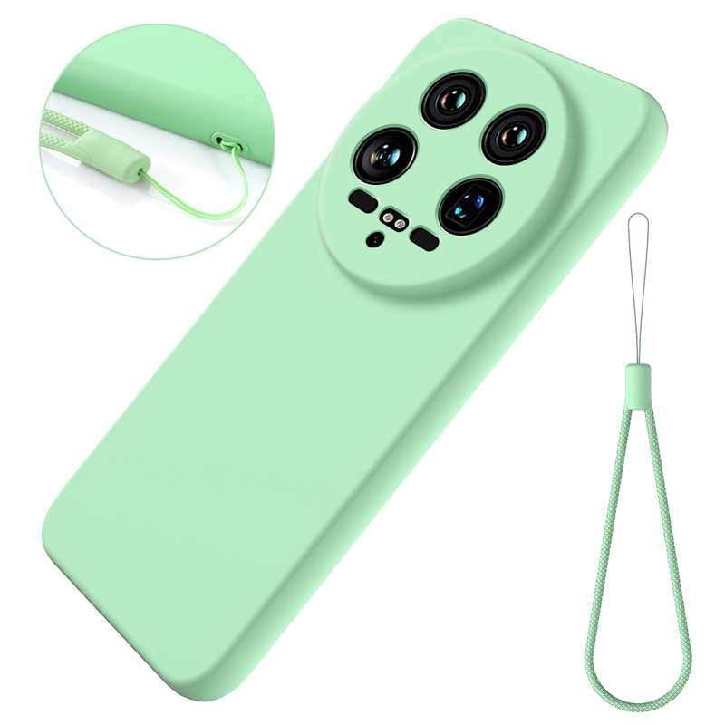 For Xiaomi 14 Ultra Solid Color Liquid Silicone Dropproof Full Coverage Phone Case(Green)