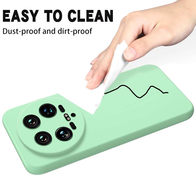 For Xiaomi 14 Ultra Solid Color Liquid Silicone Dropproof Full Coverage Phone Case(Green)