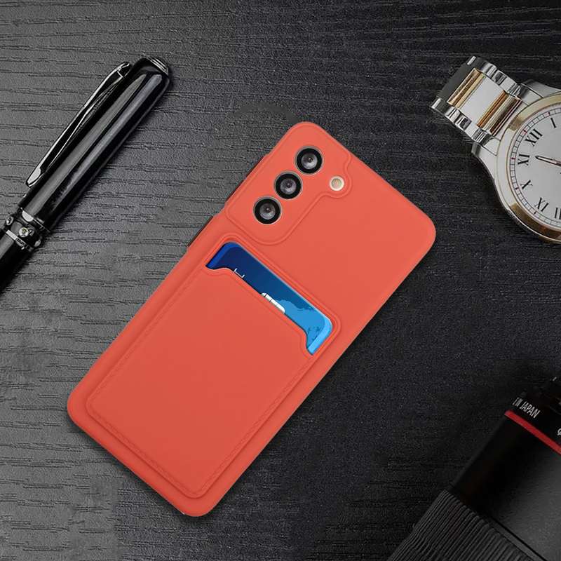 For Samsung Galaxy A05S Card Slot Design Shockproof TPU Phone Case(Plum Red)