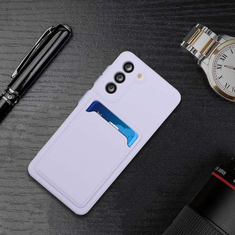 For Samsung Galaxy A15 Card Slot Design Shockproof TPU Phone Case(Purple)