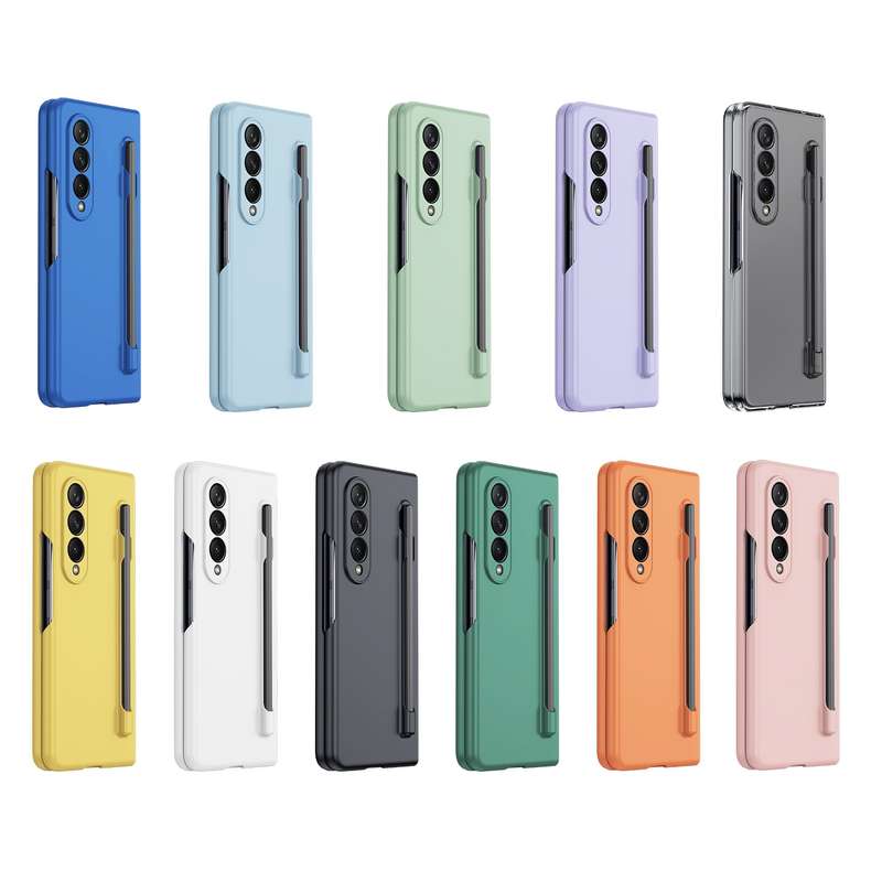 For Samsung Galaxy Z Fold4 5G Integrated Skin Feel PC Phone Case with Pen / Pen Box(Black)