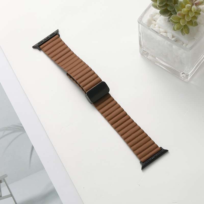 For Apple Watch Ultra 2 49mm Water Ripple Magnetic Folding Buckle Watch Band, Style: Bold Versi