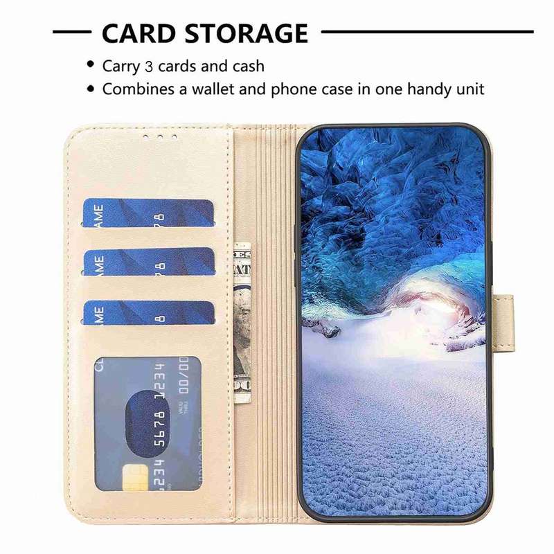 For Xiaomi Redmi Note 13 Pro 5G Four-leaf Embossed Leather Phone Case(Gold)