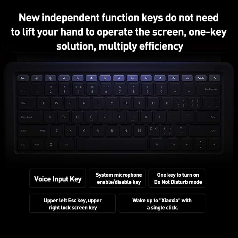 Original For Xiaomi Pad 6 Max 14 Intelligent Touch Pad Keyboard(Black)