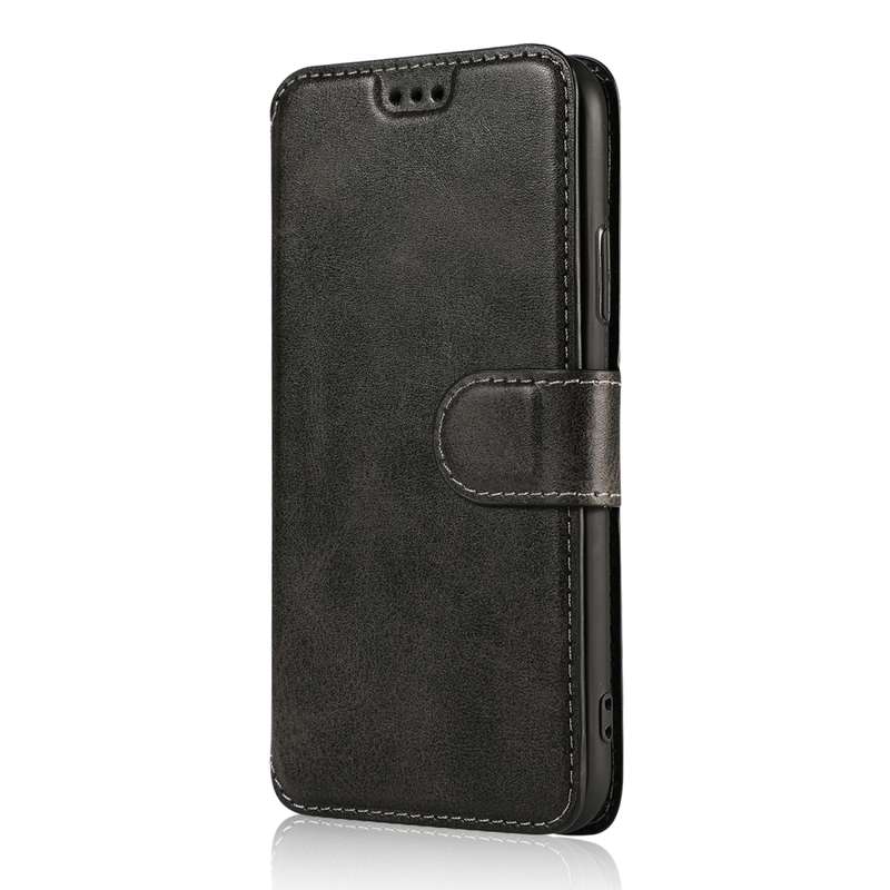 For iPhone X / XS Calf Texture Magnetic Buckle Horizontal Flip Leather Case with Holder & Card Slots