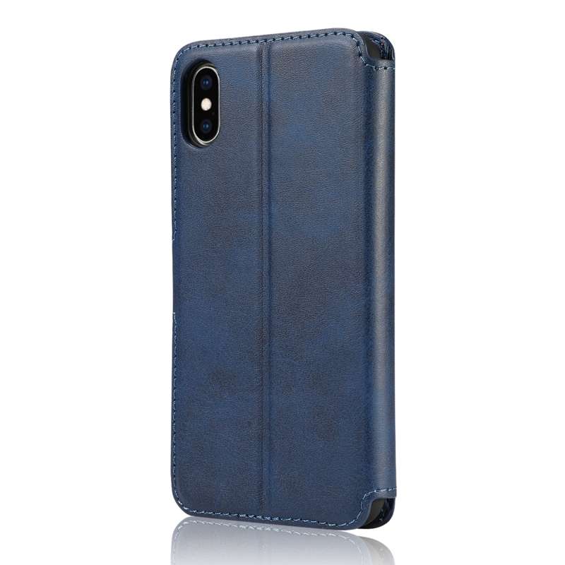 For iPhone X / XS Calf Texture Magnetic Buckle Horizontal Flip Leather Case with Holder & Card Slots
