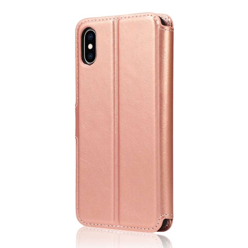For iPhone X / XS Calf Texture Magnetic Buckle Horizontal Flip Leather Case with Holder & Card Slots