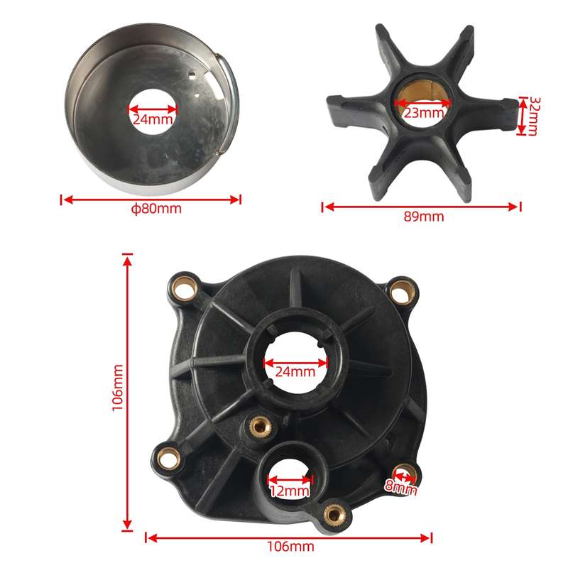 A8622 For Johnson Outboard Pump Impeller 5001594(Black)
