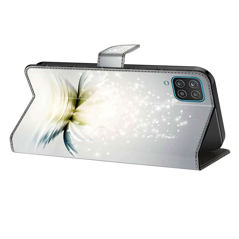 For Samsung Galaxy A55 5G Crystal 3D Shockproof Protective Leather Phone Case(Light Lotus)