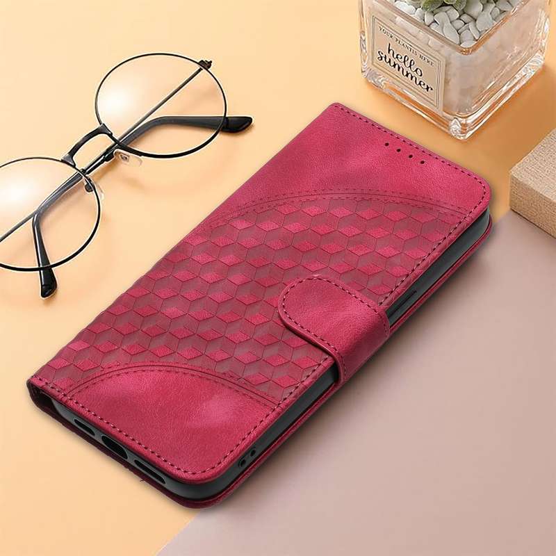 For Realme 12+ 5G Global YX0060 Elephant Head Embossed Phone Leather Case with Lanyard(Rose Red