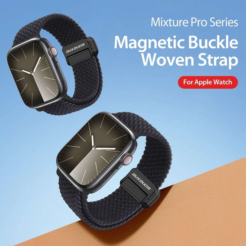 For Apple Watch Ultra 49mm DUX DUCIS Mixture Pro Series Magnetic Buckle Nylon Braid Watch Band(
