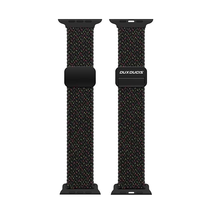 For Apple Watch SE 2022 40mm DUX DUCIS Mixture Pro Series Magnetic Buckle Nylon Braid Watch Ban